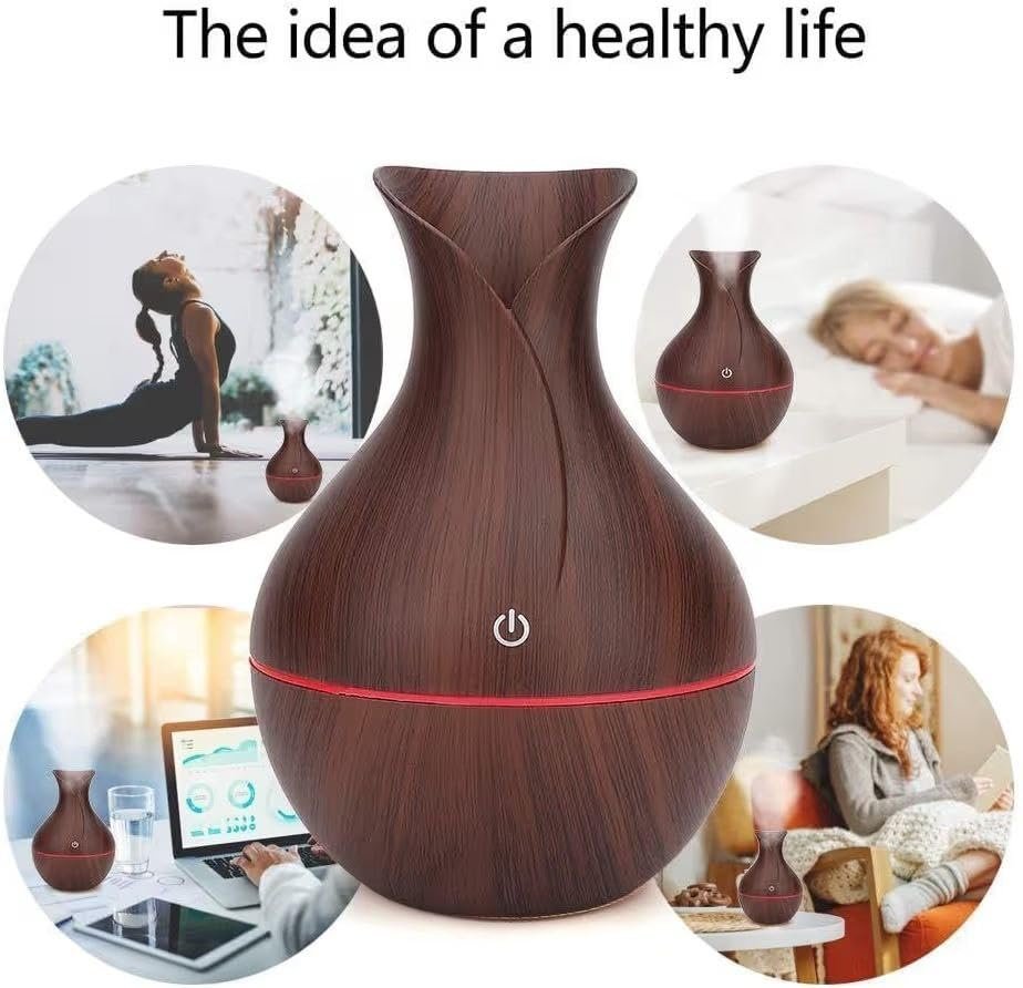 1Pack, Wooden Cool‑Mist Humidifier & Aroma Diffuser – Elegant Timber Design, Ultrasonic Technology, Quiet Operation, 300 ml Tank – Ideal for Home, Bedroom, Yoga, Spa & Aromatherapy - Image 8
