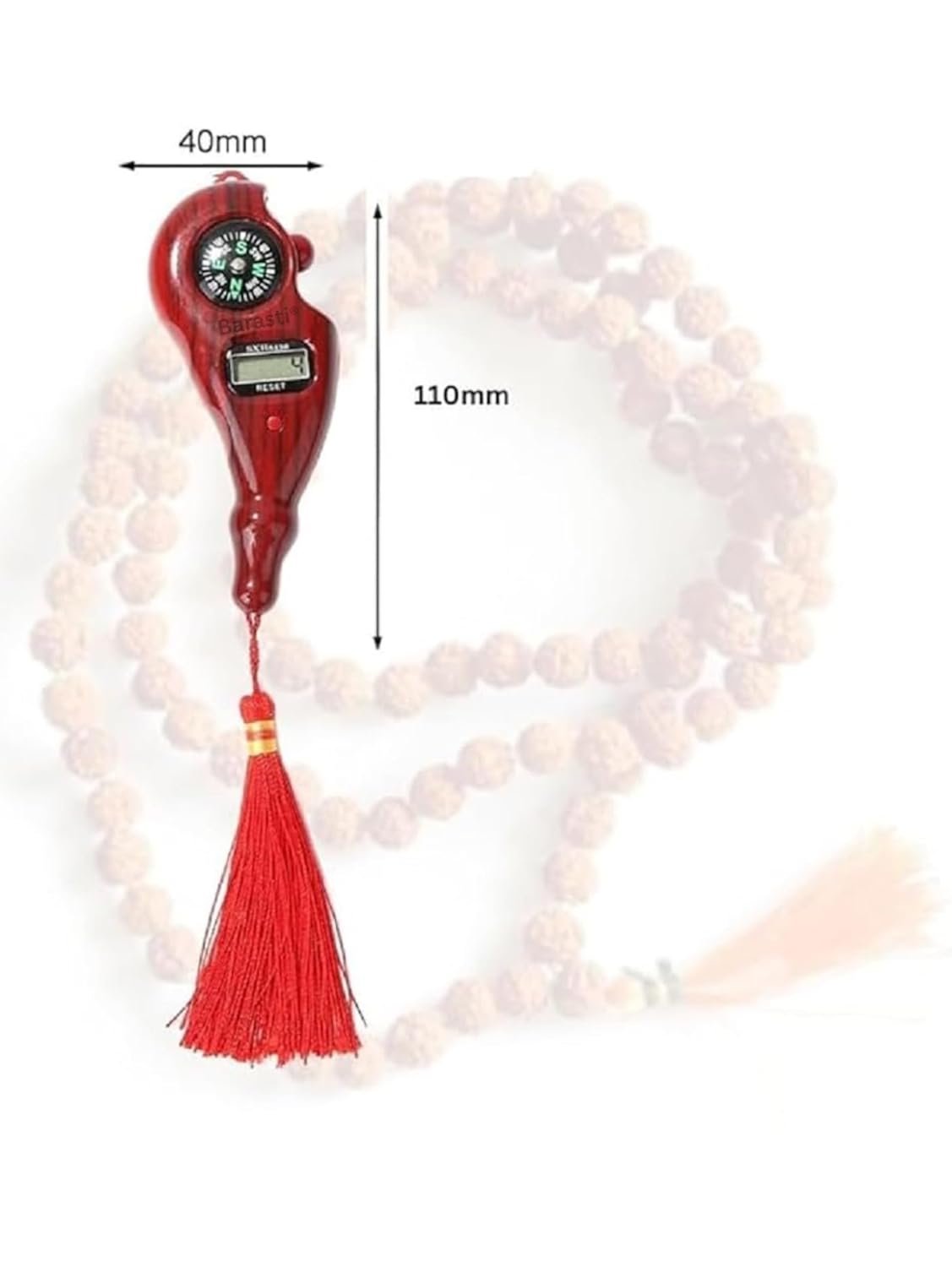 Premium Wooden Digital Compass with LCD Display, Portable Outdoor Navigation Tool with Reset Function and Decorative Red Tassel, Handheld Direction Finder for Hiking, Camping, Trekking, Survival, Travel & Adventure Use - Image 5