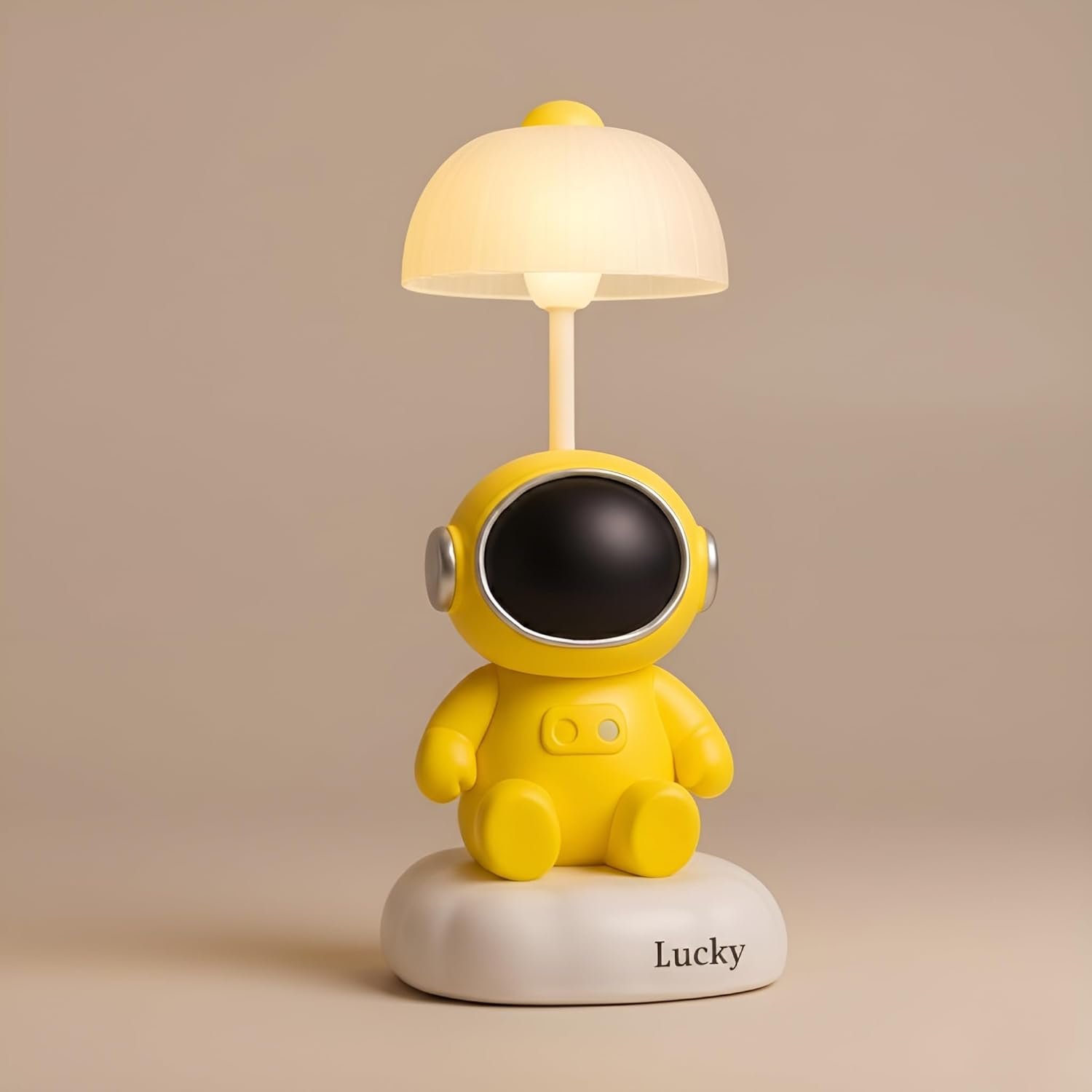 Astronaut Table Lamp with Pen Holder 3 Brightness Modes Rechargeable LED Desk Lamp for Kids Night Light for Bedroom Dim Light Side Table Gift for Kids & Students