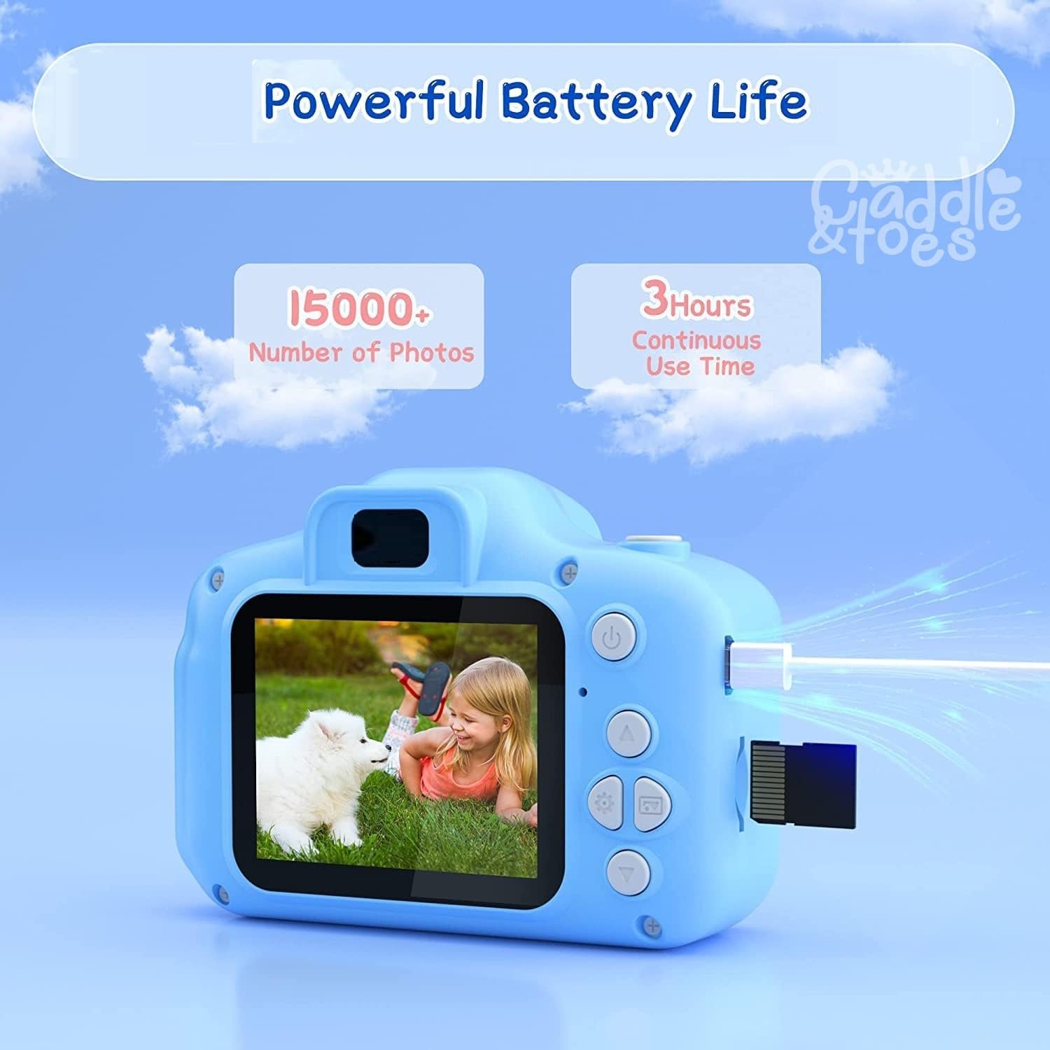 Omeron (2 Years Warranty) Children’s HD Camera – 13MP Dual Lens Video & Selfie Toy Cam with Filters & Games for Boys & Girls Ages 4–15 (Blue) - Image 5