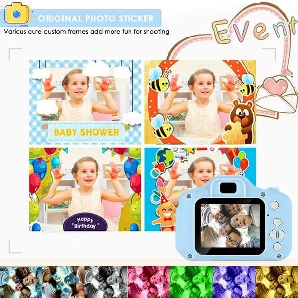 Omeron (2 Years Warranty) Children’s HD Camera – 13MP Dual Lens Video & Selfie Toy Cam with Filters & Games for Boys & Girls Ages 4–15 (Blue) - Image 6