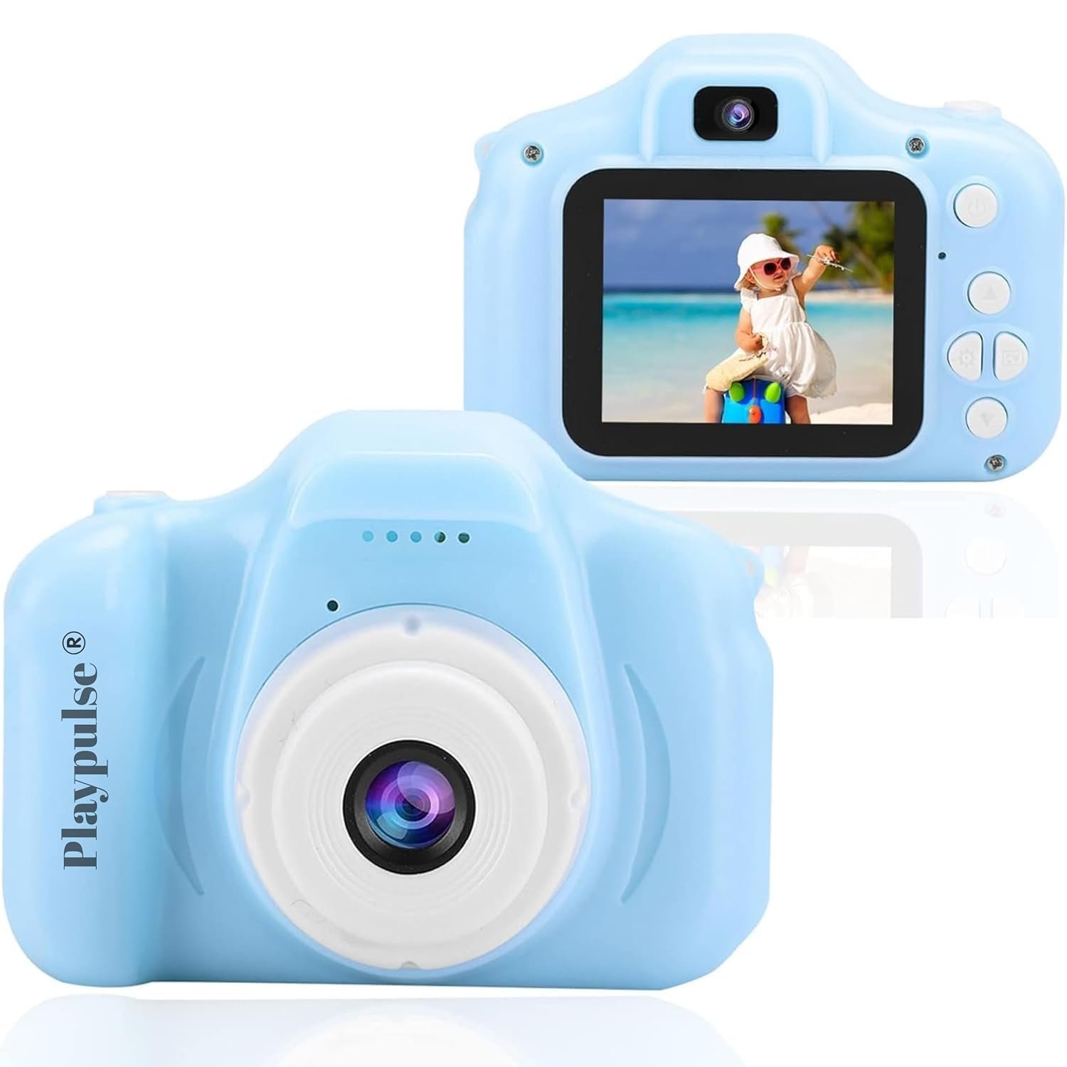 Omeron (2 Years Warranty) Children’s HD Camera – 13MP Dual Lens Video & Selfie Toy Cam with Filters & Games for Boys & Girls Ages 4–15 (Blue)