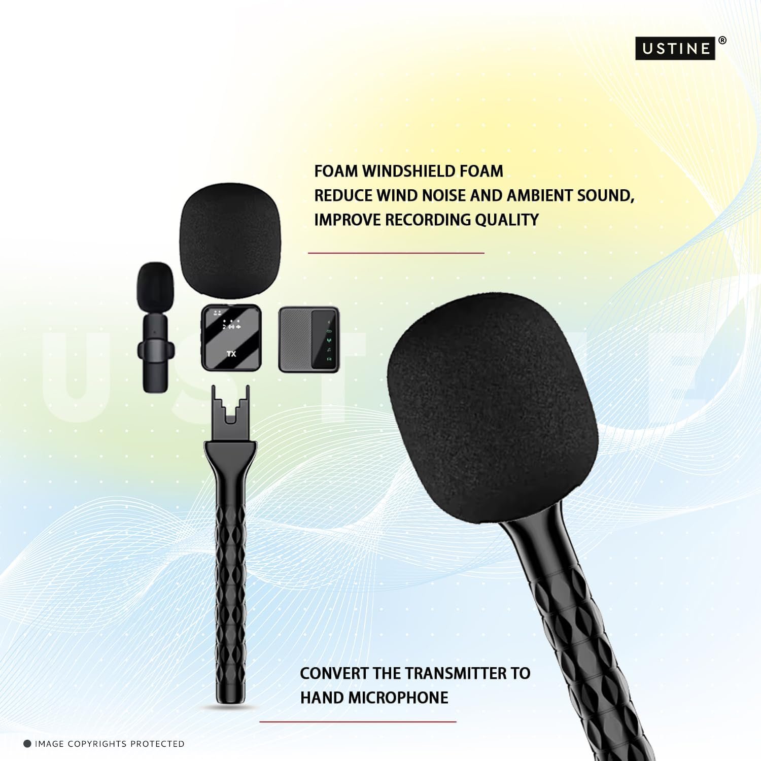 Plastic Interview Mic Handle Stick (Only Handle, No Mic Included) | Compatible with Wireless Microphones | Professional Handheld Grip for Content Creation & Interviews - Image 3
