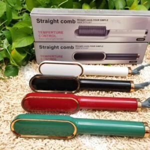 Hair Straightener Comb for Women & Men, Hair Style, Hair Straightening Iron, Straightener Machine Brush/PTC Heating Electric Straightener with 5 Temperature - Multicolor