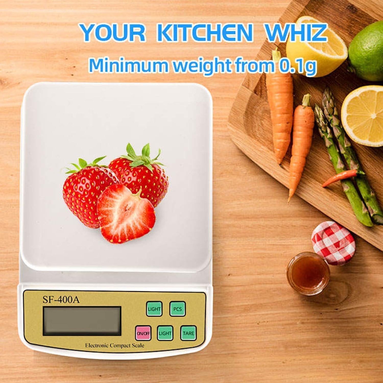Healthcare Electronic Kitchen Digital Weighing Scale with Tare Function (10 Kg-SF 400A) Maximum Weight Capacity 10 Kg, Color White - Image 5