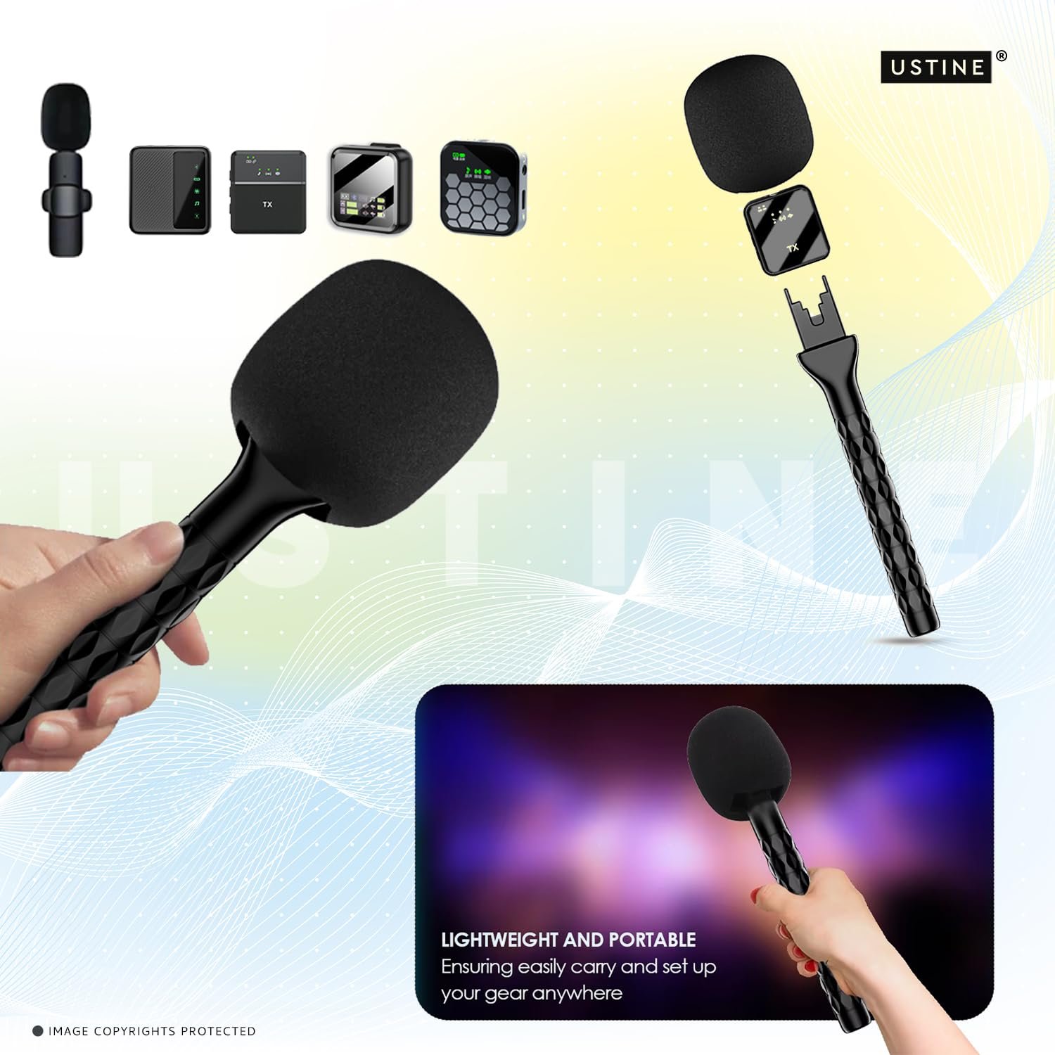 Plastic Interview Mic Handle Stick (Only Handle, No Mic Included) | Compatible with Wireless Microphones | Professional Handheld Grip for Content Creation & Interviews - Image 6