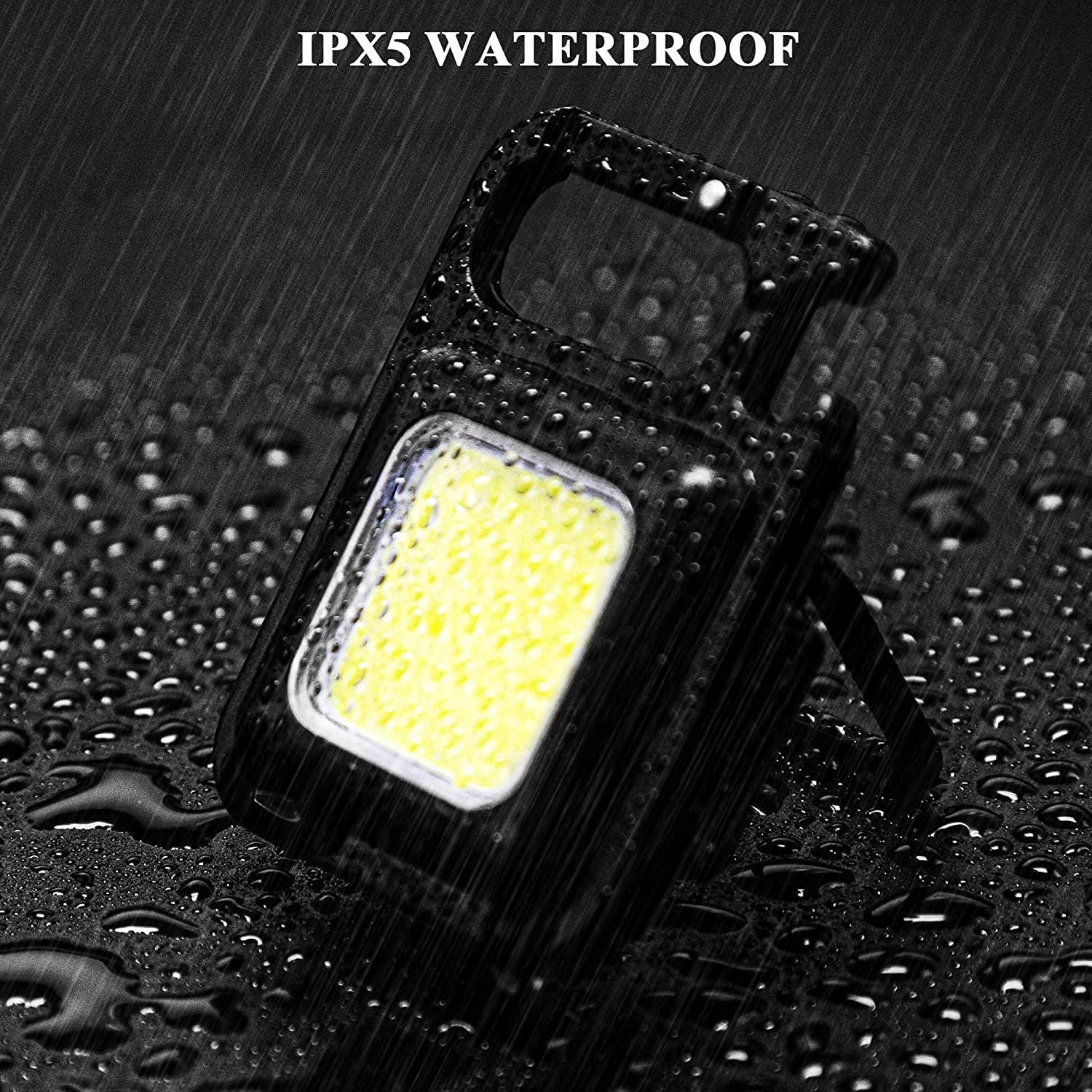 Keychain Led Flashlight, Rechargeable Flashlights, Mini Flashlight, Emergency Light Rechargeable, Keychain Torch, Rechargeable Light, Small COB Light with 3 Lighting Modes (Multi, Medium) - Image 3