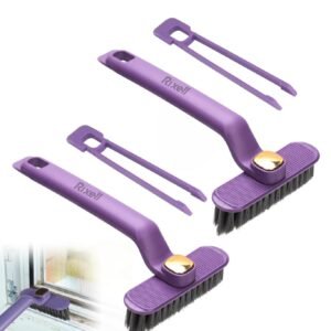 Multi-Function Bathroom Plastic Cleaning Brush,Tiles Cleaning Brush,Hard Bristle Rotating Crevice Gap Cleaning Brushes for Bathroom,Floor Cleaner Brush Pack of 2