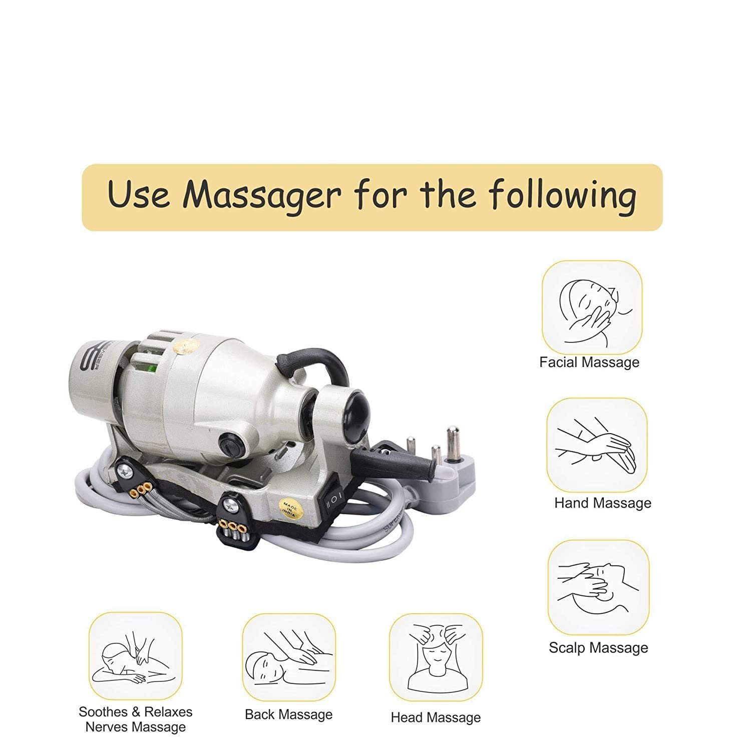 Omeron-10-Year-Warranty-Electric-Comfort-Massager-Dual-Speed-Soothing-Vibration-Wellness-Device-Floating-Action-For-Head-Neck-Shoulder-Back-Arms-Legs- GREY - Image 6