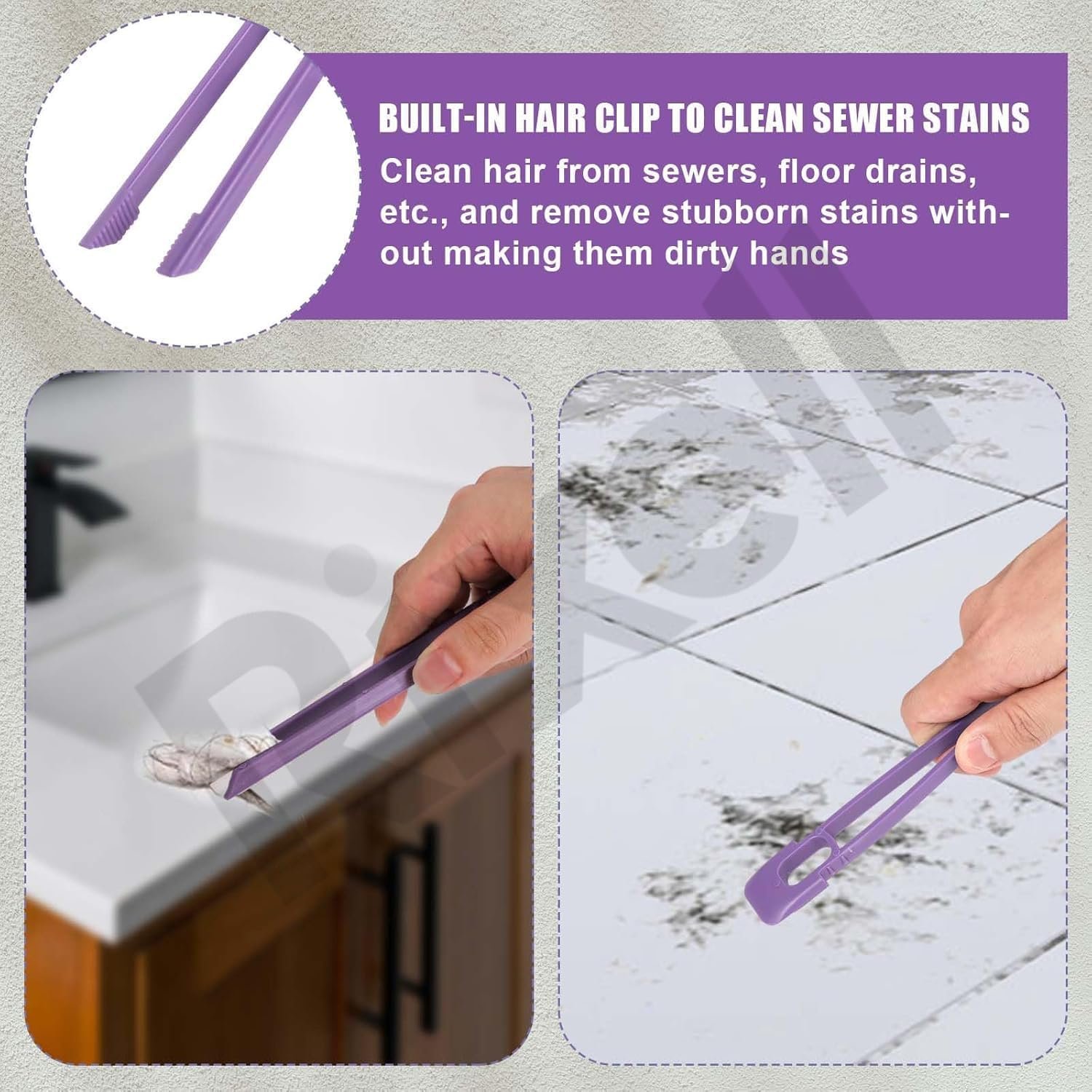 Multi-Function Bathroom Plastic Cleaning Brush,Tiles Cleaning Brush,Hard Bristle Rotating Crevice Gap Cleaning Brushes for Bathroom,Floor Cleaner Brush Pack of 2 - Image 3