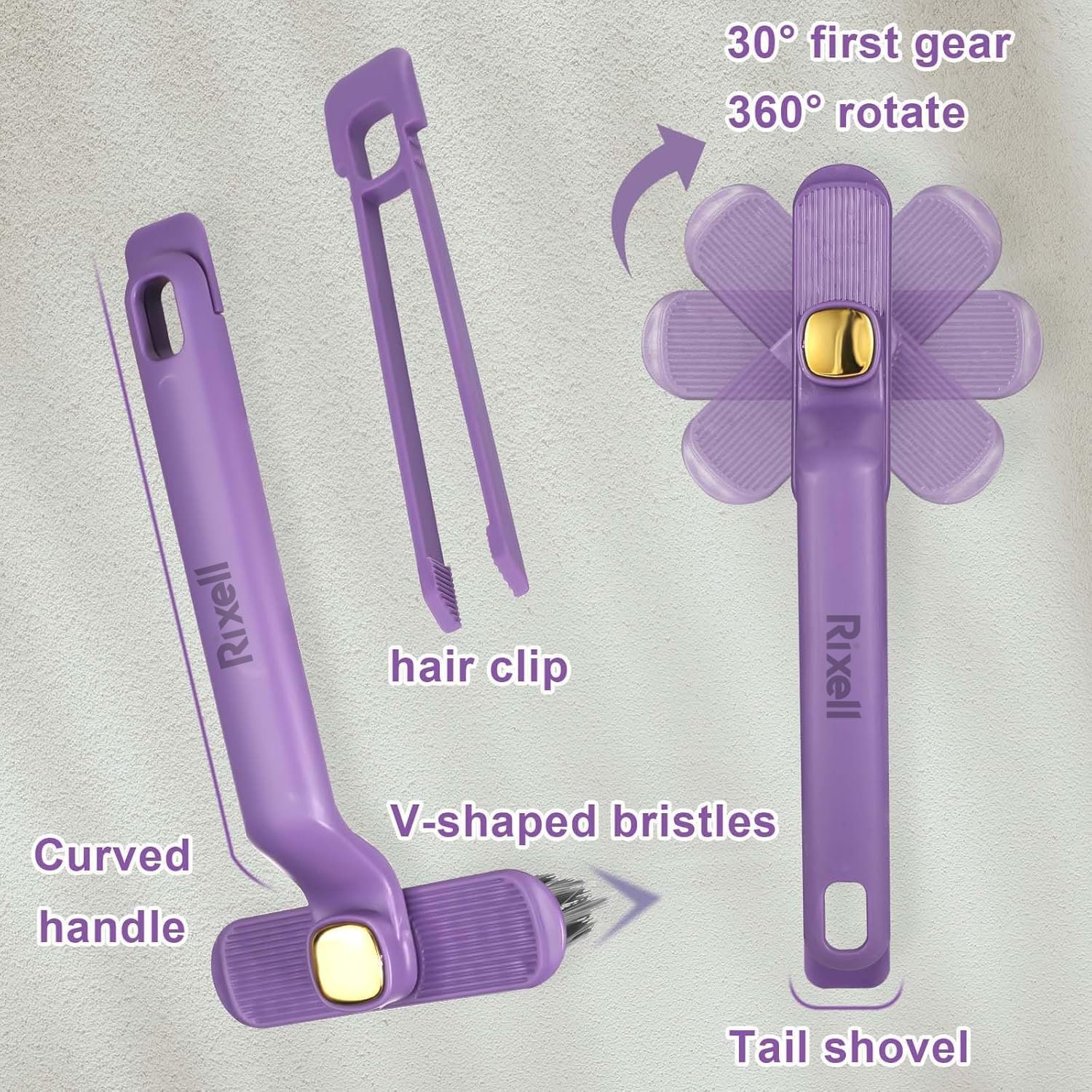 Multi-Function Bathroom Plastic Cleaning Brush,Tiles Cleaning Brush,Hard Bristle Rotating Crevice Gap Cleaning Brushes for Bathroom,Floor Cleaner Brush Pack of 2 - Image 2