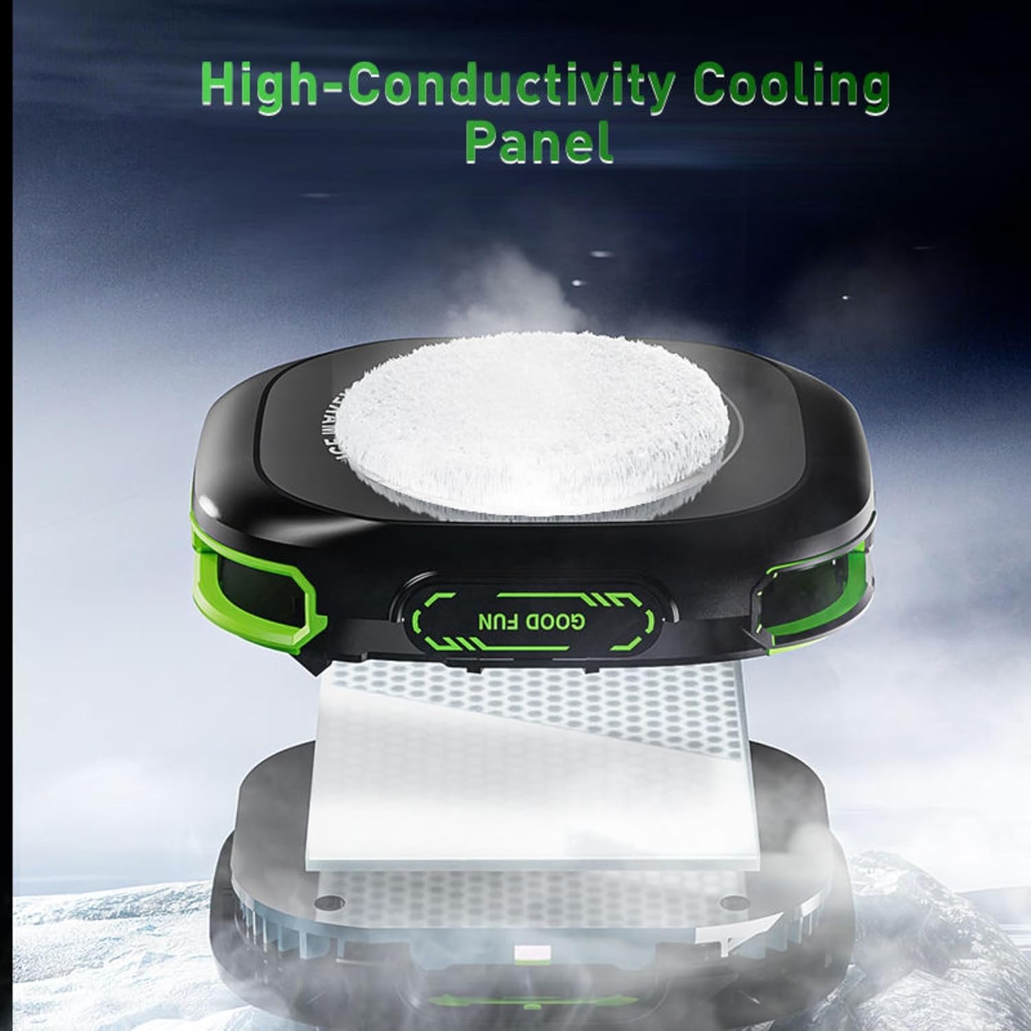 Omeron USB Fan Magnetic Mobile Cooling Fan with 3000mAh Rechargeable Battery, Fast Ultra Cooling Wireless Phone Radiator for Gaming, Freezing Cooler for Android & iPhone Smartphones Use - Image 7